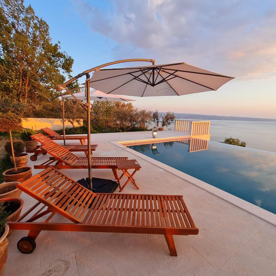 Sea View Luxury Apart Hotel Villa Conte With Swiming Pool And Romantic Spa Podstrana Dış mekan fotoğraf