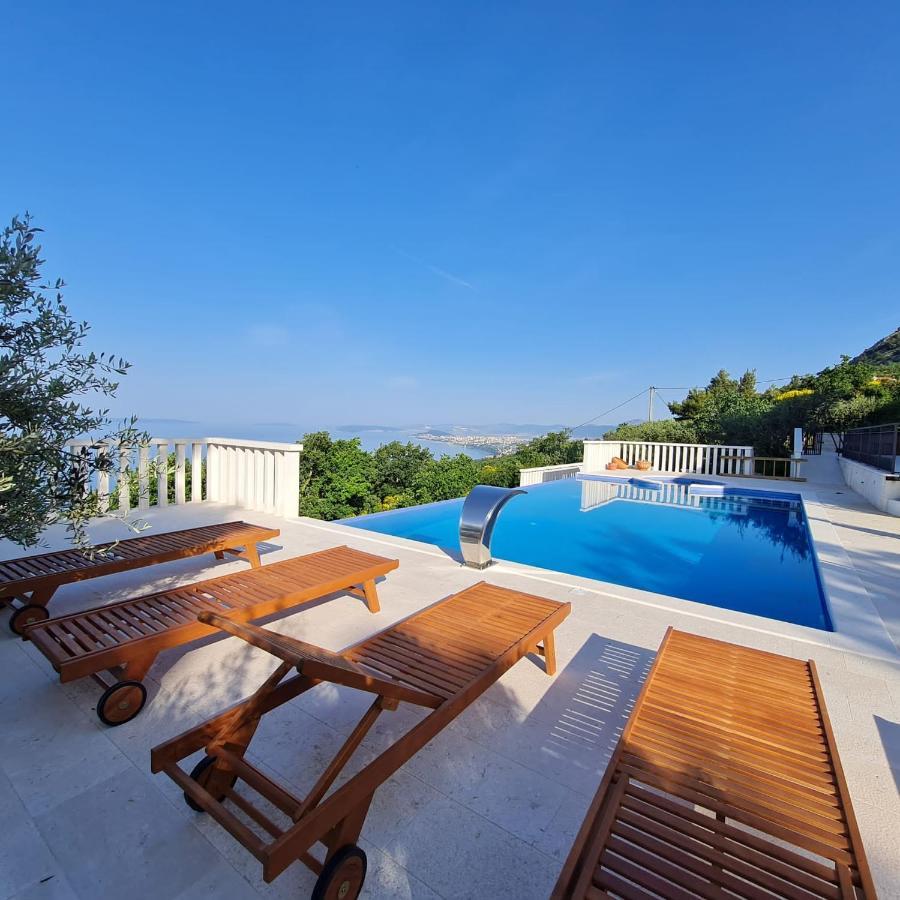 Sea View Luxury Apart Hotel Villa Conte With Swiming Pool And Romantic Spa Podstrana Dış mekan fotoğraf