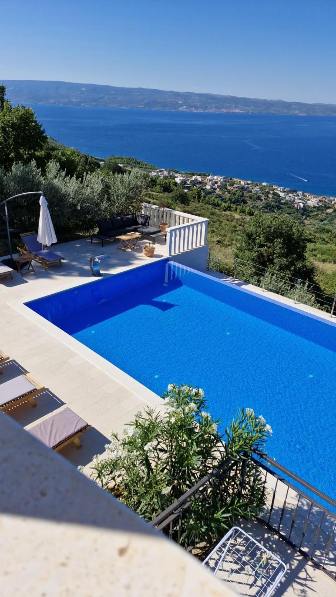Sea View Luxury Apart Hotel Villa Conte With Swiming Pool And Romantic Spa Podstrana Dış mekan fotoğraf