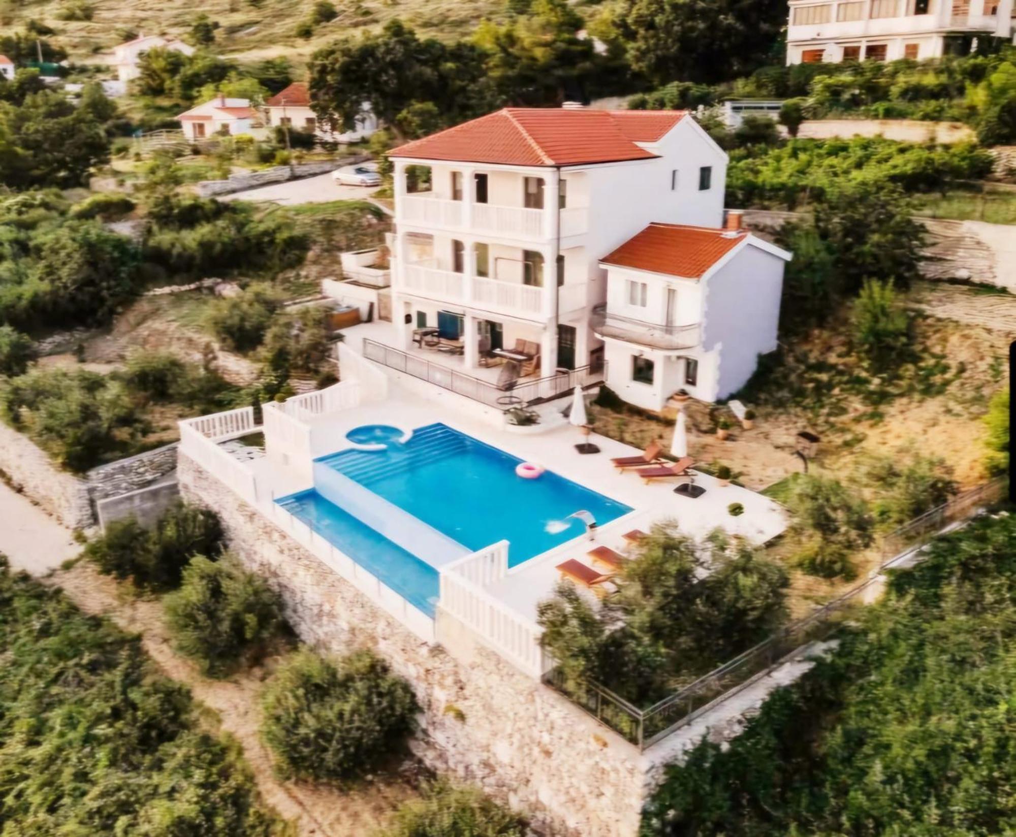 Sea View Luxury Apart Hotel Villa Conte With Swiming Pool And Romantic Spa Podstrana Dış mekan fotoğraf